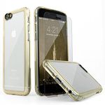 iPhone 6 Case, SaharaCase® Clear Gold + Tempered Glass Screen Protector For Apple iPhone 6s & 6 [Trusted Apple Screen Protective Kit] with Camera Image Enhancing Technology - Gold