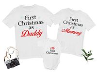 Matching Family Christmas T-Shirts, First Christmas As Mummy, Daddy, Brother, Sister, My First Christmas Bodysuit