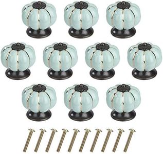 MengH-SHOP Perillas de Gabinete Redondas Perillas de Cajón Calabaza Tiradores de Muebles Perilla de la Puerta con Tornillo Perillas Manijas para Armario Cajón Aparador Cocina 10 Piezas Azul Claro