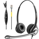 Wantek Wired Phone Headset with Microphone Noise Cancelling, RJ9 Telephone Headsets Compatible with Yealink T19P T20P T41P T29G T40G T42S T46S T48S T54W T57W Avaya J139 1608 9608G Grandstream Snom