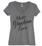 Best Grandma Ever Women's Soft Tri-Blend V Neck (Small)