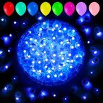 Aogist 100pcs Balloon Lights,Long Standby Time Waterproof Twinkle Mini Light,Battery Powered,Round LED Ball Lamp for Latex Balloon Paper Lantern Party Wedding Christmas Halloween Decorative,Blue-Flash