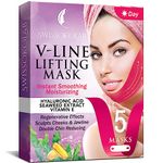 V shape lifting up Face Mask Chin Up Patch Double Chin Reducer Chin Contour Tightening Firming Face Lift Tape Mask V-Line Neck Lifting Patches V Shaped Slimming Face Mask 5 pcs…