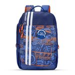 uppercase 33L Campus 01 | School Bag | Double Compression Backpack With Top & Side Quick Access Pocket | Padded Backpack With Side Compression Strap | For Girls & Boys | 750 Days Warranty (Blue)