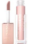 Maybelline Lifter Gloss, Hydrating Lip Gloss with Hyaluronic Acid, 002 Ice (Light Pink), Creates Fuller-Looking, Shiny, Moisturised and Plumped Lips. Non-sticky