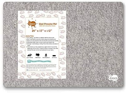 OHOCO Wool Pressing Mat for Quilting - 17" x 24" Extra Large Felt Ironing Pad 1/2" Thick, 100% New Zealand Wool for Ironing, Sewing, Cutting on Ironing Board, Tabletop, Dryer, Countertop