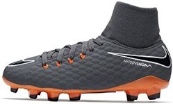 NIKE Youth Hypervenom Phantom III Academy DF FG Cleats [Dark Grey] (1Y)