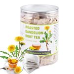 50 Bags Roasted Dandelion Root Tea Bags, 2.5/Bags, Natural Dried Dandelion Root, Dandelion Tea Loose Leaf, Caffeine Free, Health Herb Tea