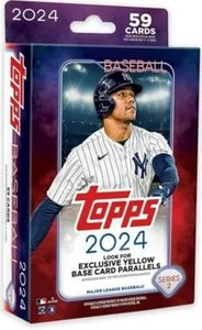 Topps 2024 Baseball Trading Cards, 59 Cards, Series 2 Hanger Pack, Navy/Red/White