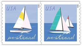 Sailboats Postcard Stamps (1 Roll (