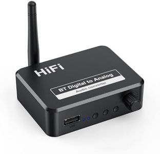 MICROWARE Bluetooth 5.3 Audio Receiver Digital to Analog Converter 3.5mm AUX RCA U-Disk Optical Jack Stereo Wireless Adadper
