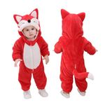 Doladola Unisex Baby Hooded Cartoon Animal Romper Toddler's Jumpsuit Baby's Outfit Infant's Pajama