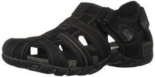 Nunn Bush Men's Rio Bravo Fisherman Closed Toe Outdoor Sandal, Black, 14 Medium