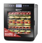 Magic Mill Food Dehydrator Machine (10 Stainless Steel Trays) Digital Adjustable Timer | Temperature Control | Keep Warm Function | Dryer for Jerky, Herb, Meat, Beef, Fruit and To Dry Vegetables