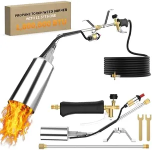 WELLUCK Propane Torch Weed Burner, Weed Torch 1,800,000 BTU Flame Weeder with CGA 510 11.5FT Hose, Heavy Duty Blow Torch with Self Igniter, Flamethrower for Weeding, Barbecue, Asphalt, Snow Melting