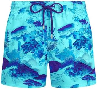 Vilebrequin, Men Stretch Short Swim Shorts Coral Reef, M, Oxygene