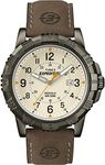 Timex Expedition Rugged Metal Watch, Brown/Gray, One Size, Expedition Rugged Metal Field Dial Leather Strap Watch