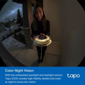 Tapo 2K Doorbell Camera – Wireless Video Security with Night Vision
