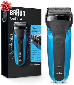 Braun Series 3 310s Wet and Dry Electric Shaver for Men / Rechargeable Electric Razor, Blue