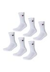 Champion Unisex Basics 6pk Crew Sports Socks, White, 9 UK