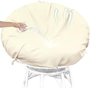 HILUHIDI Papasan Cushion Cover Only, Water-Resistant Chair Cover, Easy-to-Clean Covers with Zipper in Indoor and Outdoor 55x55 inch (Papasan Cushion Cover)