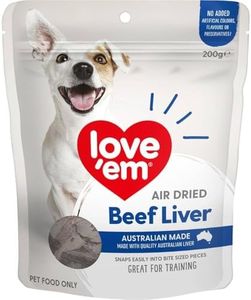 Love'Em Air Dried Beef Liver Dog Treats 200 g