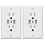 TOPGREENER USB Outlet, 3-Port Type 