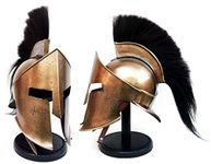 Medieval Armour King Leonidas Greek Spartan 300 Roman Helmet with Wooden Stand