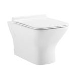 Swiss Madison Well Made Forever SM-WT455 Carré Wall Hung Toilet, Glossy White