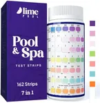 160 Pool & Spa Test Strips – 7-in-1 Water Test Kit for Chlorine, Bromine, pH, Hardness, Alkalinity & More – Accurate Results – Hot Tub, Saltwater & Swimming Pool Water Tester