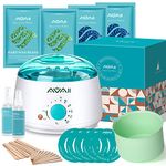 Waxing Kits Professional Full kit, Wax Kit for Women with Aloe Silicone Bowl, Wax Pot with 400g Hard Wax Beads for Face, Arms, Legs, Bikini and Full Body Hair Removal