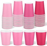 URATOT 60 Pieces 9 Ounce Pink Paper Cups Gradient Color Disposable Coffee Cups Party Cups Beverage Drinking Cups for Party, DIY and Holiday Party Supplies