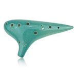 OcarinaWind® 12 Hole Ocarina Exquisite Craft of Blue Ice-crack Alto C,Highly Recommend by Shop Owner Music Instrument Gift Idea