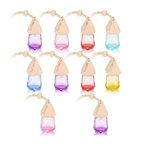 Youyijia 10Pcs Car Diffuser Bottle 6ml Home Fragrance Accessories Essential Oil Diffuser Bottle Hanging Air Freshener Pendant for Car Living Room Bedroom Bathroom Mini Air Diffuser