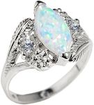 Women's 925 Sterling Silver Simulat