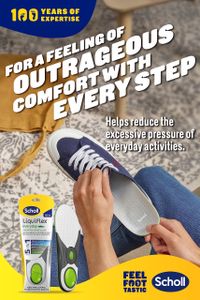 Scholl LiquiFlex Everyday Insoles – Large Size Comfort Support