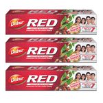 Dabur Red Toothpaste - 450g (Pack of 3, 150gx3) | Fluoride Free | Helps In Bad Breath Treatment, Cavity Protection, Plaque Removal | For Whole Mouth Health