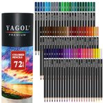 Yagol Colored Pencils for Adult Coloring Book, 72 Colored Professional Drawing Pencils, Art Supplies for Sketching, Shading for Beginners, kids & Pro.