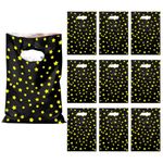 Propsicle Birthday Return Gift Bags For Kids Black Party Favours Foil Goodie Bags Cover - Pack of 10