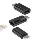 Lightning Female to Micro USB Male Converter(3Pack)Charging Adapter Compatible for Samsung Galaxy S7 Active S6 Edge Nexus 5 A8 LG Android Charge Cable Port Power for iPhone 13 Pro 7 8 Plus X Ipad Cord