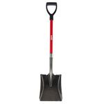 BOND MFG 989806 D-Handle Fiberglass Square Pt. Shovel Red