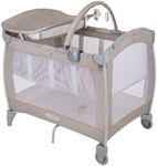 Graco Contour Electra Travel Cot with bassinet, lightweight with music, vibration, nightlight, compact fold and carrybag. Suitable from birth to approx. 3 Years, Little Adventures fashion