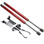 TSUBASA Lift Supports for Jeep Wrangler (JK) 2007-2018 Front Bonnet Hood Modify Carbon Fiber Gas Charged Shock Dampers Spring Struts Bar (2 PCS) (Red carbon fiber)