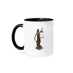 3dRose Attorney at Law - Scales of Justice - Two Tone Black Mug, 11oz (Mug_217227_4), 11 oz, Black/White