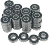 EXERAUO 608 2RS Bearings, 608 Bearing, 30 Pack 608 2rs Ball Bearings, 608 Ball Bearings 8x22x7 mm, Skateboard Bearings Double Rubber Sealed Miniature Deep Groove Ball Bearings