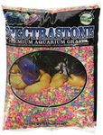 Estes Gravel Products 20509 Spectrastone Permaglo Rainbow Aquarium Gravel for Freshwater Aquariums, 5-Pound Bag