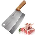 Kitory Meat Cleaver 7'' Chopper Knife Butcher Knife Bone Cutter Chinese Kitchen Chef’s Knife for Meat, Heavy-Duty Butcher Knife Bone Knife- Full Tang 7cr17mov - Pear Wood Handle with Gifts Box