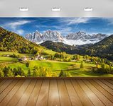 Avikalp Awi3192 Villnoss Funes Italy Dolomites National Park Landscape Nature Scenery Full HD 3D Scenery Wallpaper Or Wall Sticker (Vinyl, 182cm x 152cm)