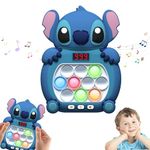 Light Up Pop it Game Quick Push Bubbles Game,Stitch Handheld Fast Speed Pushing Game,Electronic Poppet Game Sensory Fidget Toy,Pop Controller Popping Game Puzzle Pop Game for Kids Xmas Birthday Gifts