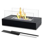 INMOZATA Tabletop Fireplace Bioethanol Fire, Portable Bio Ethanol Table Top Fire for Outdoor and Indoor, 60 Min Burn Time, for Christmas, Valentine's Day, Birthday etc (Rectangular)